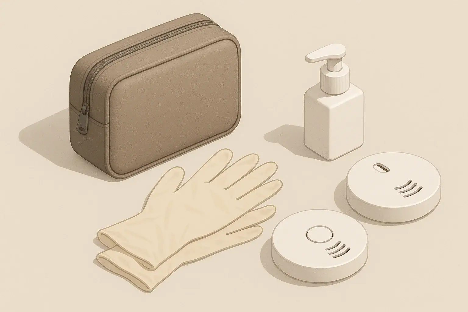 Home safety kit with smoke and CO detector shapes