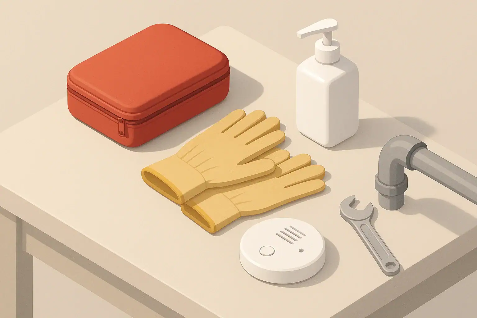 Home safety kit with tools for shutting off water