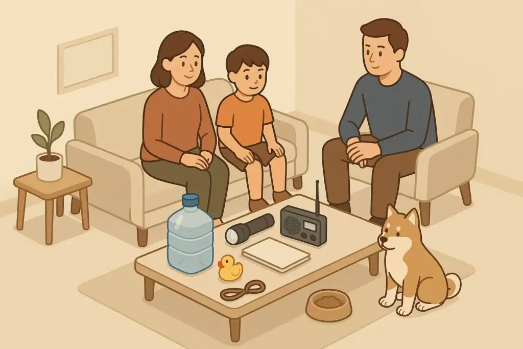 Roommates organize family and pet emergency supplies together