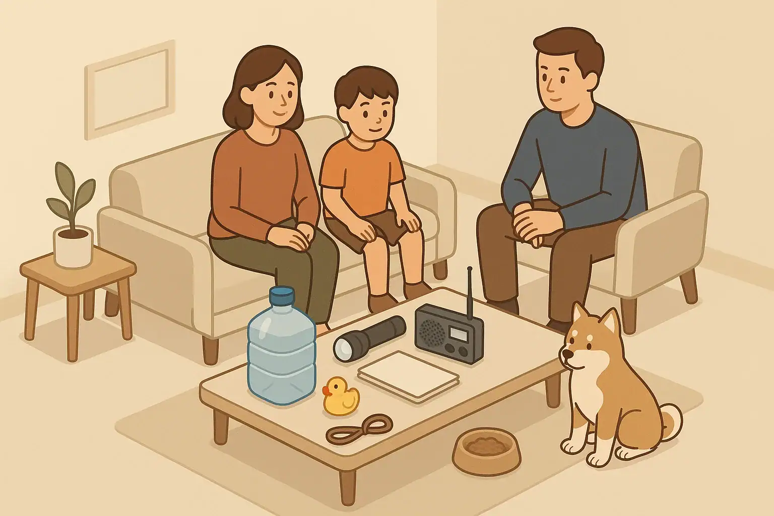 Roommates organize family and pet emergency supplies together