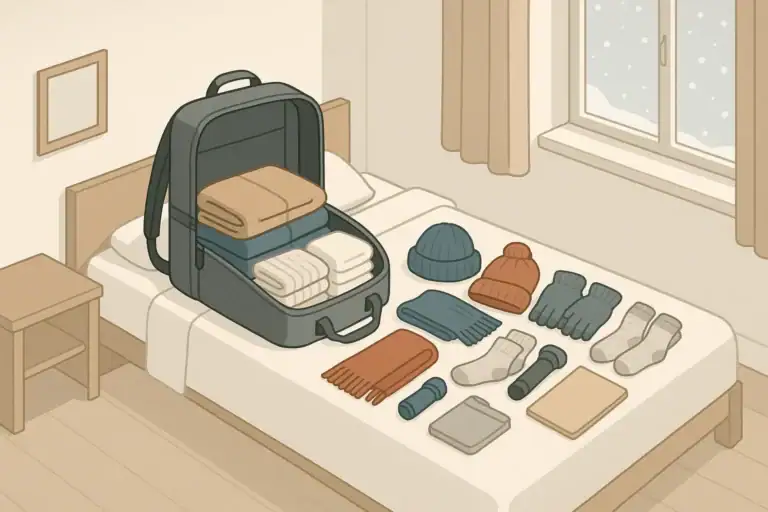 Winter Evacuation Clothing Bag: Layers, Gloves, and Dry Socks