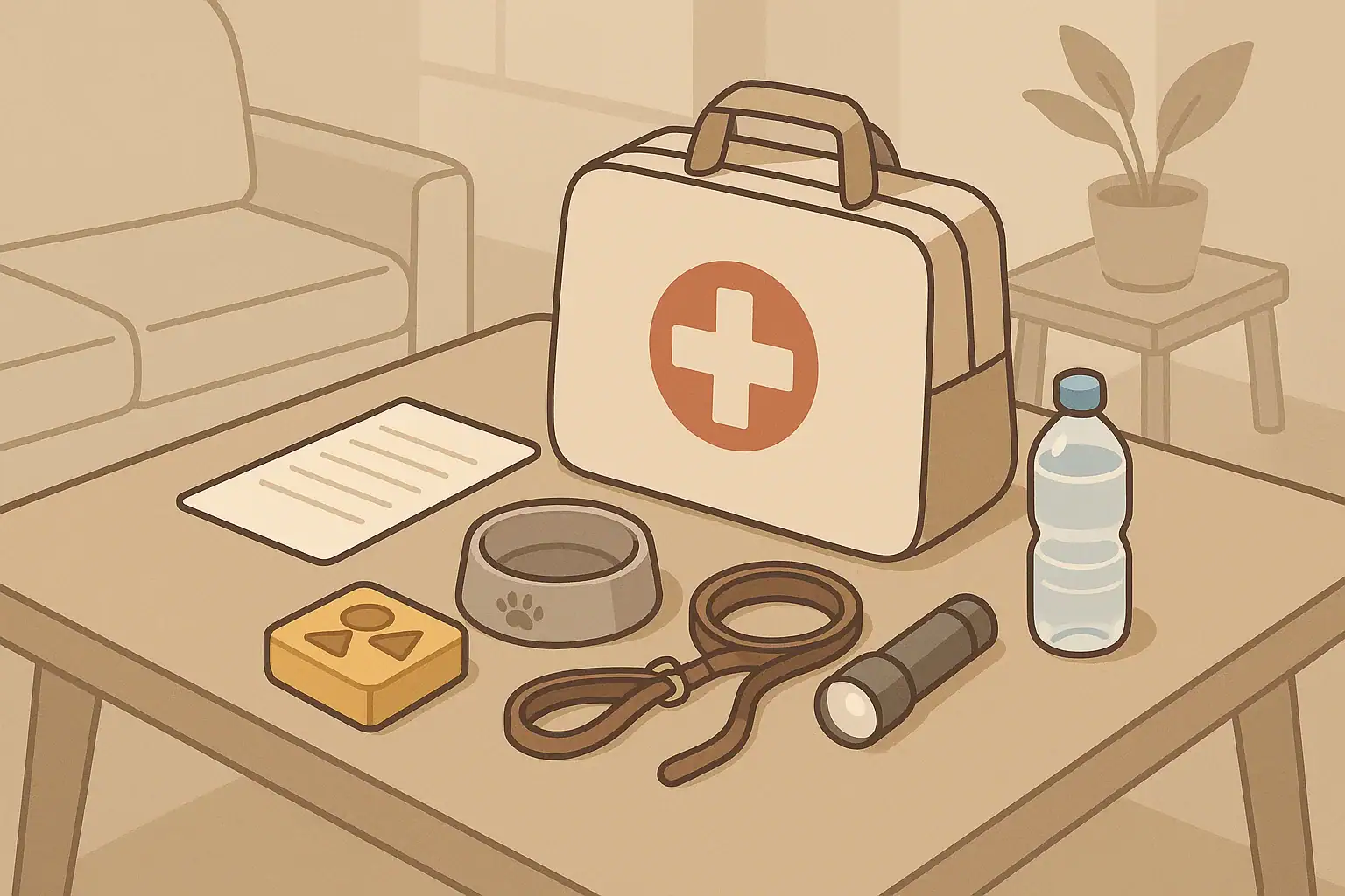 Family caregiver emergency kit with contact sheet and essentials
